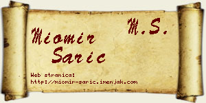 Miomir Sarić vizit kartica